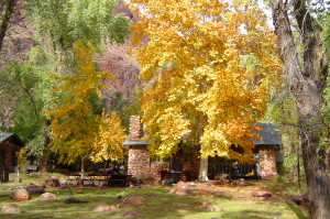 Scenic view of Phantom Ranch in the Fall