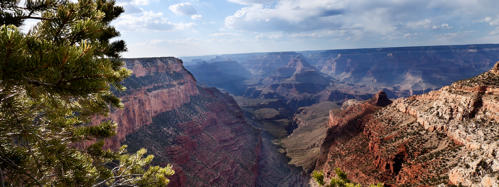 A cloudy sky over the Grand Canyon.